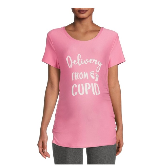 Time And Tru Women's Delivery
From Cupid Graphic Pink T-Shirt Size S (4-6) - Picture 4 of 11